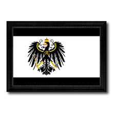 Load image into Gallery viewer, Kingdom of Prussia Germany Historical Flag Canvas Print Black Picture Frame Gifts Home Decor Wall Art