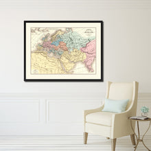 Load image into Gallery viewer, Europe In The Middle Ages Crusades Vintage Antique Map Wall Art Home Decor Gift Ideas Canvas Print Custom Picture Frame