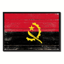 Load image into Gallery viewer, Angola Country National Flag Vintage Canvas Print with Picture Frame Home Decor Wall Art Collection Gift Ideas