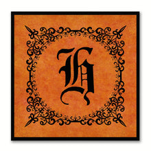 Load image into Gallery viewer, Alphabet H Orange Canvas Print Black Frame Kids Bedroom Wall Décor Home Art