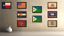 Load image into Gallery viewer, Djibouti Country Flag Vintage Canvas Print with Black Picture Frame Home Decor Gifts Wall Art Decoration Artwork