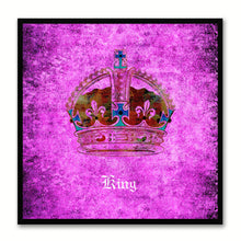 Load image into Gallery viewer, King Purple Canvas Print Black Frame Kids Bedroom Wall Home Décor