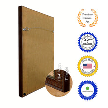 Load image into Gallery viewer, American Flag United States of America Canvas Print with Brown Picture Frame Home Decor Gifts Wall Art Decoration Gift Ideas