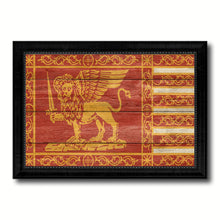 Load image into Gallery viewer, Republic of Venice City Italy Country Texture Flag Canvas Print Black Picture Frame