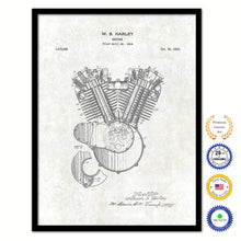 Load image into Gallery viewer, 1923 Engine Old Patent Art Print on Canvas Custom Framed Vintage Home Decor Wall Decoration Great for Gifts