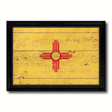 Load image into Gallery viewer, New Mexico State Vintage Flag Canvas Print with Black Picture Frame Home Decor Man Cave Wall Art Collectible Decoration Artwork Gifts
