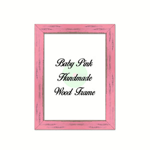 Baby Pink Wood Frame Wholesale Farmhouse Shabby Chic Picture Photo Poster Art Home Decor