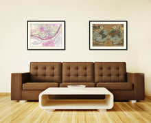 Load image into Gallery viewer, Cincinnati Vintage Antique Map Wall Art Home Decor Gift Ideas Canvas Print Custom Picture Frame
