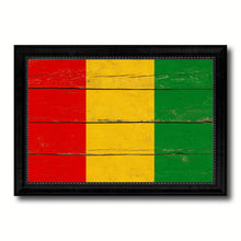 Load image into Gallery viewer, Guinea Country Flag Vintage Canvas Print with Black Picture Frame Home Decor Gifts Wall Art Decoration Artwork