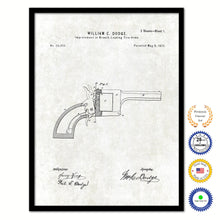 Load image into Gallery viewer, 1871 Improvement in Breech Loading Fire Arms Old Patent Art Print on Canvas Custom Framed Vintage Home Decor Wall Decoration Great for Gifts