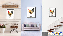 Load image into Gallery viewer, Rooster Bird Canvas Print, Black Picture Frame Gift Ideas Home Decor Wall Art Decoration