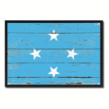 Load image into Gallery viewer, Micronesia Country National Flag Vintage Canvas Print with Picture Frame Home Decor Wall Art Collection Gift Ideas