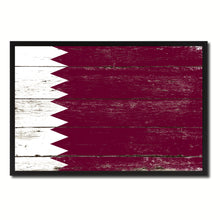 Load image into Gallery viewer, Qatar Country National Flag Vintage Canvas Print with Picture Frame Home Decor Wall Art Collection Gift Ideas
