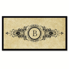 Load image into Gallery viewer, Alphabet Letter B Brown Canvas Print Black Frame Kids Bedroom Wall Décor Home Art