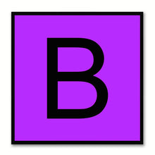 Load image into Gallery viewer, Alphabet B Purple Canvas Print Black Frame Kids Bedroom Wall Décor Home Art