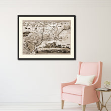 Load image into Gallery viewer, New England Vintage Sepia Map Canvas Print, Picture Frame Gifts Home Decor Wall Art Decoration
