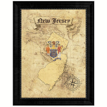 Load image into Gallery viewer, New Jersey State Vintage Map Gifts Home Decor Wall Art Office Decoration