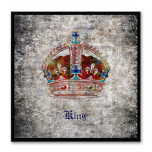 Load image into Gallery viewer, King Black Canvas Print Black Frame Kids Bedroom Wall Home Décor