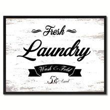 Load image into Gallery viewer, Fresh Laundry Vintage Sign White Canvas Print Home Decor Wall Art Gifts Picture Frames