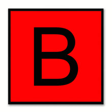 Load image into Gallery viewer, Alphabet B Red Canvas Print Black Frame Kids Bedroom Wall Décor Home Art