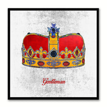 Load image into Gallery viewer, Gentleman White Canvas Print Black Frame Kids Bedroom Wall Home Décor