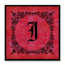 Load image into Gallery viewer, Alphabet I Red Canvas Print Black Frame Kids Bedroom Wall Décor Home Art