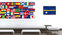 Load image into Gallery viewer, Nauru Country National Flag Vintage Canvas Print with Picture Frame Home Decor Wall Art Collection Gift Ideas