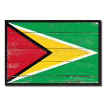 Load image into Gallery viewer, Guyana Country National Flag Vintage Canvas Print with Picture Frame Home Decor Wall Art Collection Gift Ideas