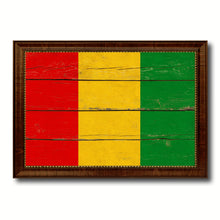 Load image into Gallery viewer, Guinea Country Flag Vintage Canvas Print with Brown Picture Frame Home Decor Gifts Wall Art Decoration Artwork