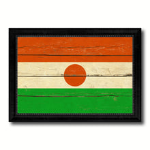 Load image into Gallery viewer, Niger Country Flag Vintage Canvas Print with Black Picture Frame Home Decor Gifts Wall Art Decoration Artwork