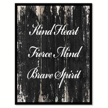 Load image into Gallery viewer, Kind heart fierce mind bave spirit Motivational Quote Saying Canvas Print with Picture Frame Home Decor Wall Art