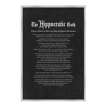 Load image into Gallery viewer, Hippocratic Medical Oath, Hippocratic Oath, Medical Gifts, Gift for Doctor, Medical Decor, Medical Student, Office Decor, doctor office, Silver Frame