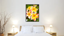 Load image into Gallery viewer, Plumeria Flower Framed Canvas Print Home Décor Wall Art