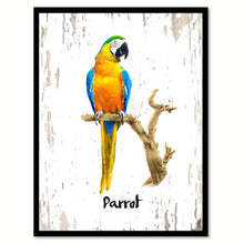 Load image into Gallery viewer, Parrot Bird Canvas Print, Black Picture Frame Gift Ideas Home Decor Wall Art Decoration
