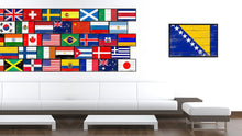 Load image into Gallery viewer, Bosnia Country National Flag Vintage Canvas Print with Picture Frame Home Decor Wall Art Collection Gift Ideas
