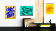 Load image into Gallery viewer, Aqua Rose Flower Framed Canvas Print Home Décor Wall Art
