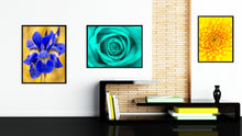 Load image into Gallery viewer, Aqua Rose Flower Framed Canvas Print Home Décor Wall Art
