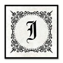 Load image into Gallery viewer, Alphabet I White Canvas Print Black Frame Kids Bedroom Wall Décor Home Art