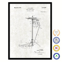 Load image into Gallery viewer, 1947 Cymbal Beating Device Old Patent Art Print on Canvas Custom Framed Vintage Home Decor Wall Decoration Great for Gifts