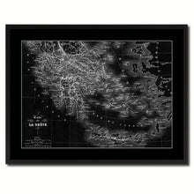 Load image into Gallery viewer, Greece Vintage Monochrome Map Canvas Print, Gifts Picture Frames Home Decor Wall Art