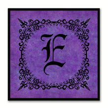 Load image into Gallery viewer, Alphabet E Purple Canvas Print Black Frame Kids Bedroom Wall Décor Home Art