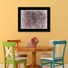 Load image into Gallery viewer, Africa Mapmaker Vintage Vivid Sepia Map Canvas Print, Picture Frames Home Decor Wall Art Decoration Gifts