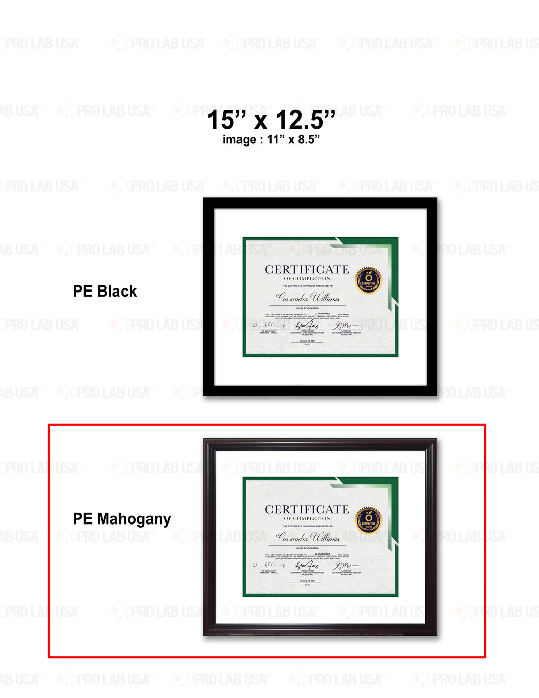 Custom for MILO - 45 Matte Paper Prints w/ PE Black Frame, 15