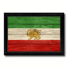 Load image into Gallery viewer, Old Iran Country Flag Texture Canvas Print with Black Picture Frame Home Decor Wall Art Decoration Collection Gift Ideas