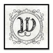 Load image into Gallery viewer, Alphabet W White Canvas Print Black Frame Kids Bedroom Wall Décor Home Art