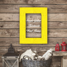 Load image into Gallery viewer, Simple Yellow Shabby Chic Home Decor Custom Frame Great for Farmhouse Vintage Rustic Wood Picture Frame