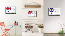 Load image into Gallery viewer, Australian White Ensign City Australia Country Flag Vintage Canvas Print with Black Picture Frame Home Decor Wall Art Collectible Decoration Artwork Gifts