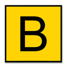 Load image into Gallery viewer, Alphabet B Yellow Canvas Print Black Frame Kids Bedroom Wall Décor Home Art