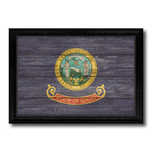 Load image into Gallery viewer, Idaho State Flag Texture Canvas Print with Black Picture Frame Home Decor Man Cave Wall Art Collectible Decoration Artwork Gifts