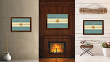 Load image into Gallery viewer, Argentina Country Flag Vintage Canvas Print with Brown Picture Frame Home Decor Gifts Wall Art Decoration Artwork